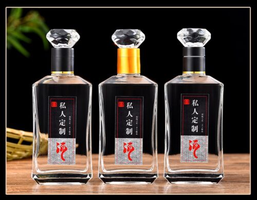 Chai Thuỷ Tinh Dẹp nắp Kim Cương