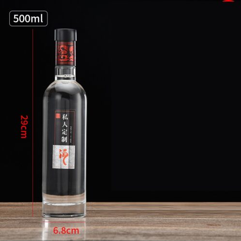 Chai Rượu Trụ Tròn trơn cao 500ml