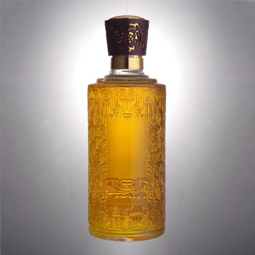Chai Rượu Trụ Tròn Hoa văn 650ml
